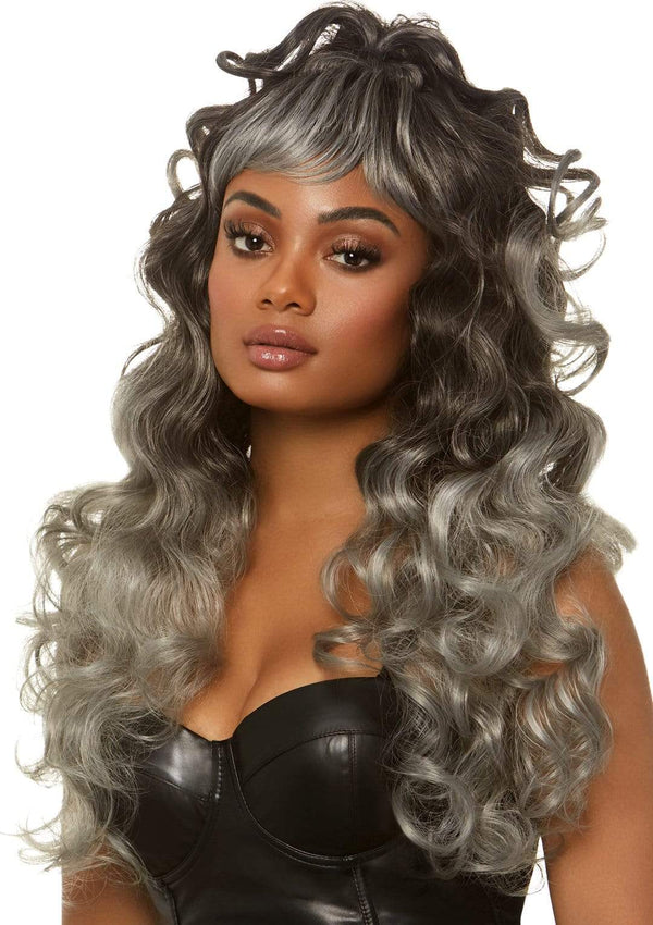 Color_Grey | Leg Avenue 24" Long Curly Ponytail Wig