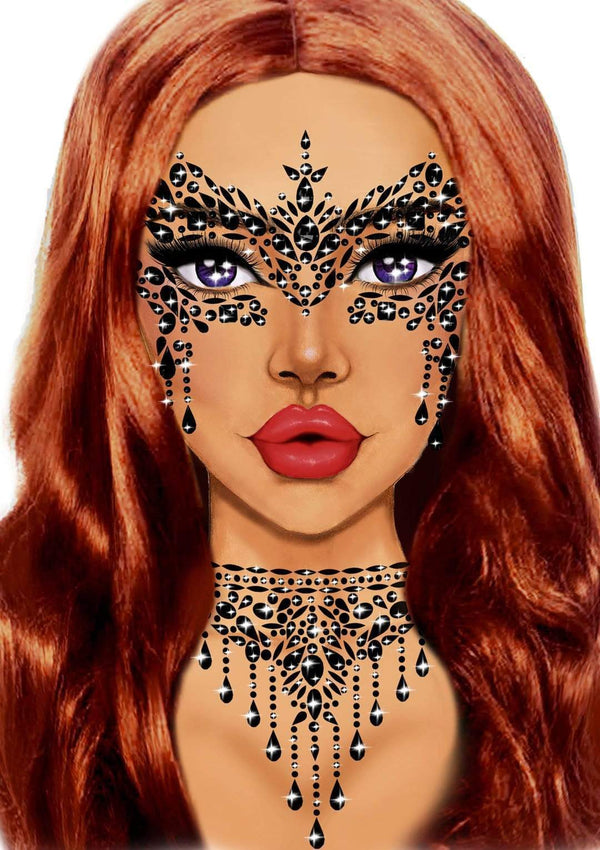 color_black | Leg Avenue Masquerade Mask Rhinestone Stick-On Jewels