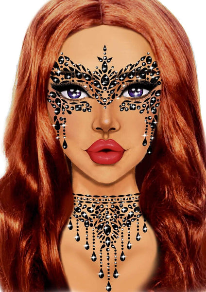Cheap Face Jewels Festival Clothing Rhinestone Face Gem Jewelry Rave Mask  DIY Diamond Face Sticker For Festival Clothing Masquerade Face Decoration