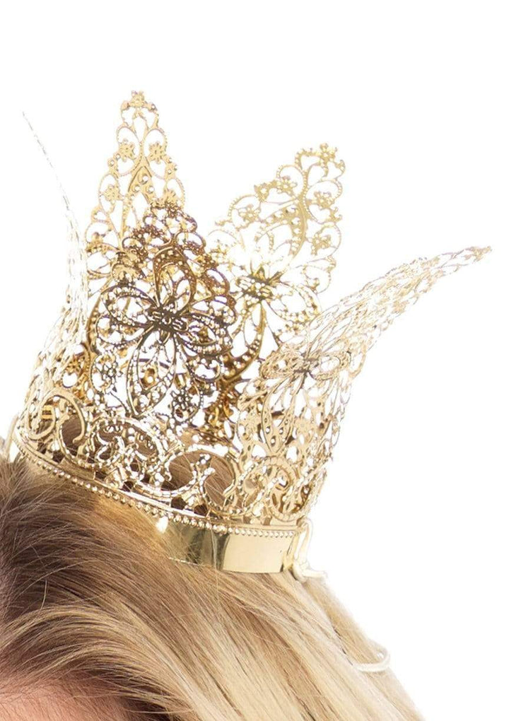 Leg Avenue Mini Metal Filigree Crown Costume Headband