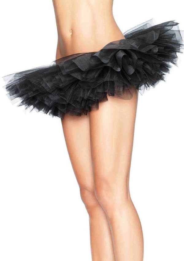 color_black | Leg Avenue Organza Layered Tulle Tutu Skirt