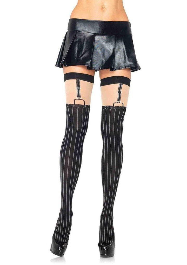 Leg Avenue Pinstriped Thigh Highs