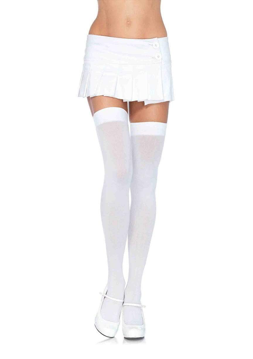 White thigh high 2025 stockings plus size