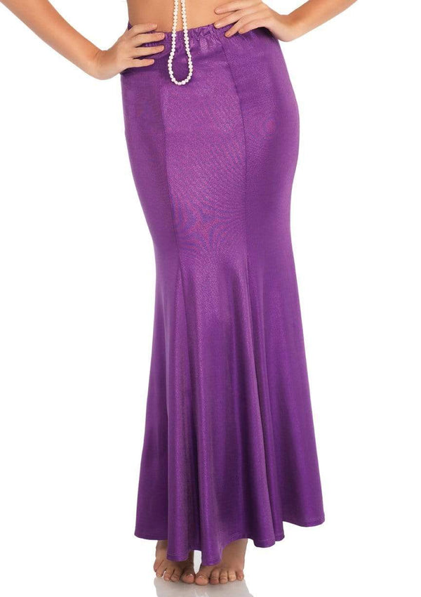 color_purple | Leg Avenue Plus Shimmer Spandex Mermaid Costume Maxi Skirt