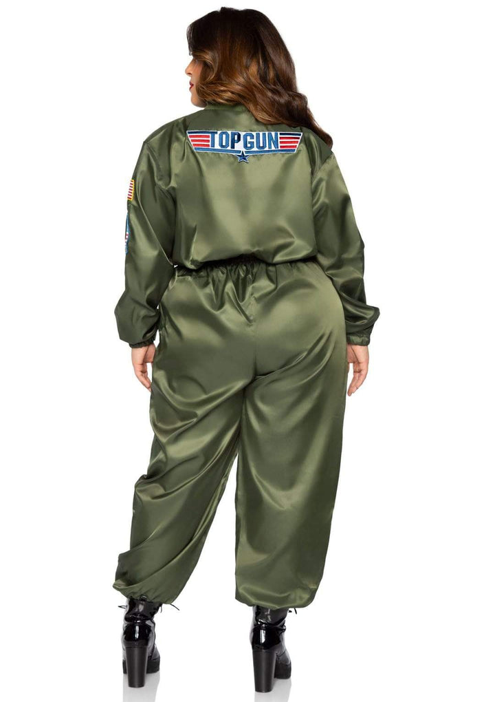 Leg Avenue Plus Top Gun Costume Parachute Flight Suit