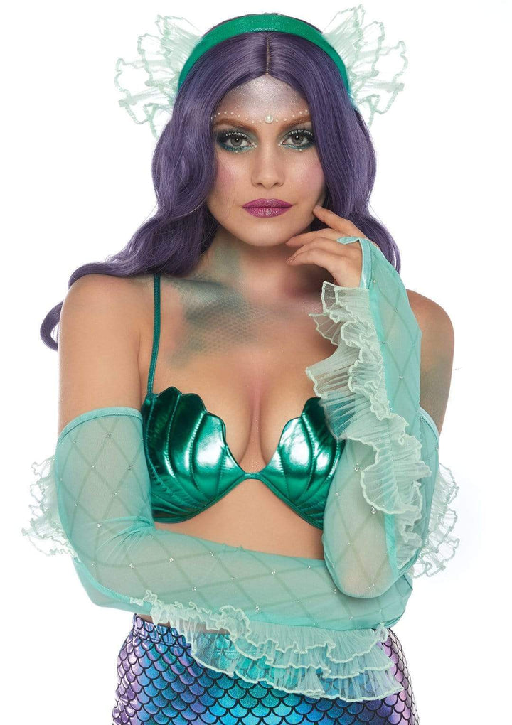 Leg Avenue Sea Foam Mermaid Headband And Fin Arm Pieces