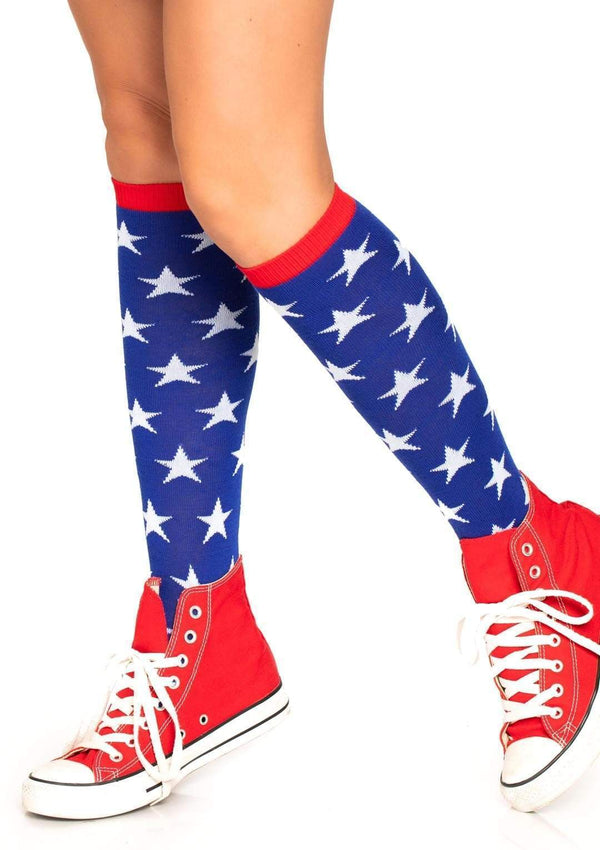 American Socks - American Pride White Knee High - Socks, american socks 