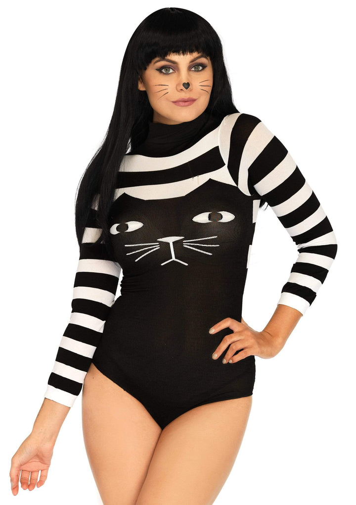 Leg Avenue Striped Cat Bodysuit