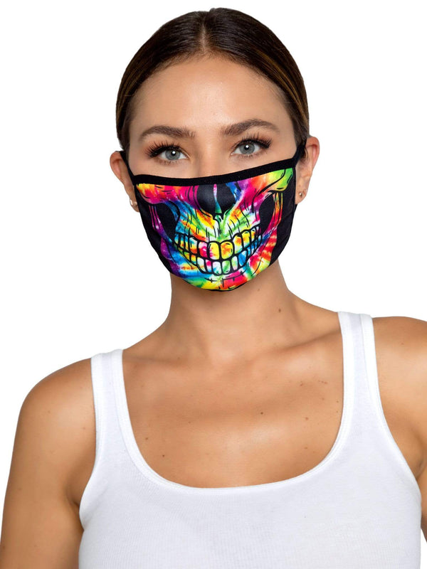 Leg Avenue Tie Dye Skull Face Mask