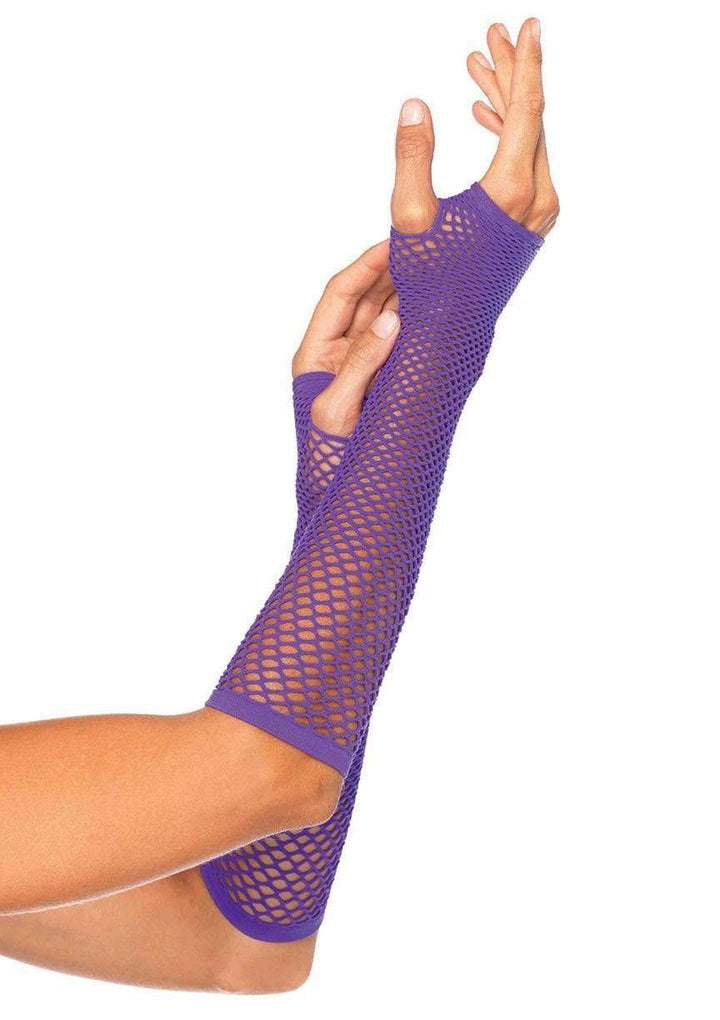 Leg Avenue Triangle Net Fingerless Arm Warmer Gloves