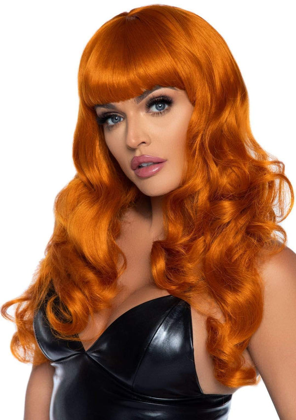 Color_Ginger | Leg Avenue 24" Wavy Wig with Bangs